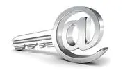 A key with an email symbol on it.